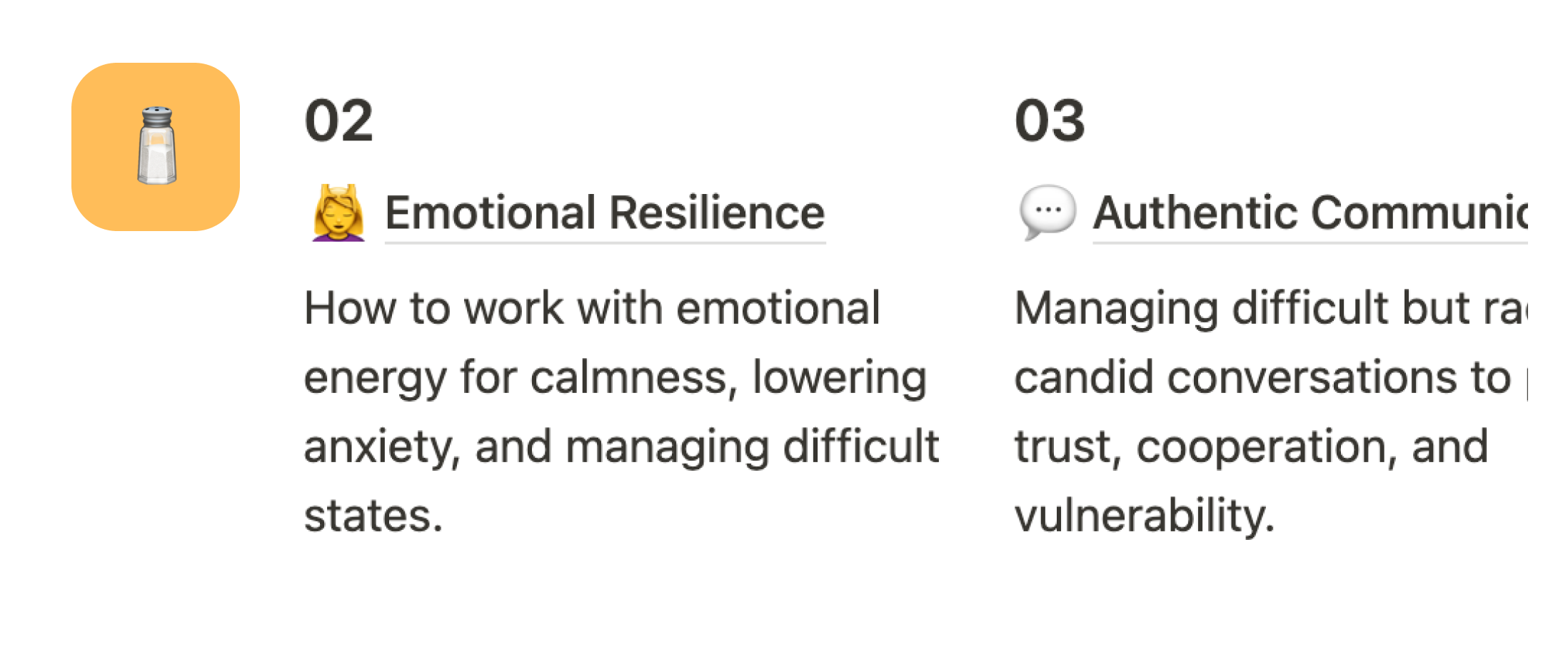 Development program example